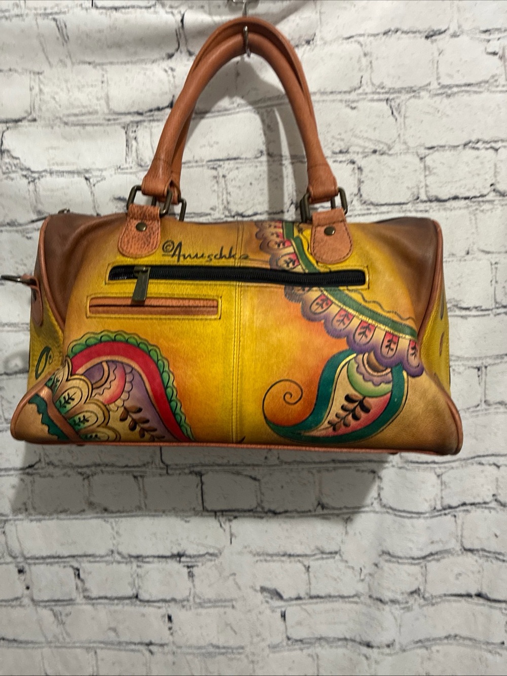 Anuschka Hand Painted Leather Handbag/Purse 25TH ANNIVERSARY LIMITED EDITION